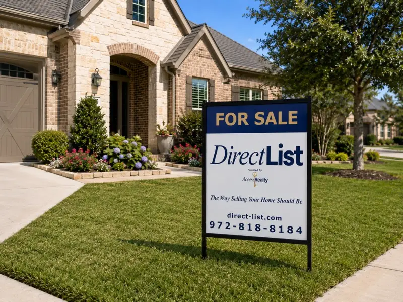 DirectList For Sale yard sign in front of home